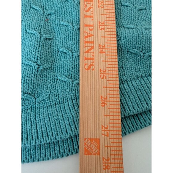 Coldwater Creek Knit Sweater Womens Size Medium Blue Button Detail Pullover - Picture 12 of 12
